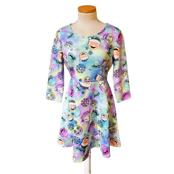 NWT JUSTICE EMOJI UNICORN  DRESS - Picture 1 of 3